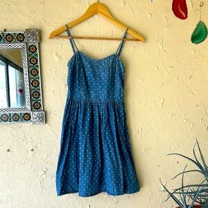 SO Denim Polka Dot Americana Dress 🥰 size XS